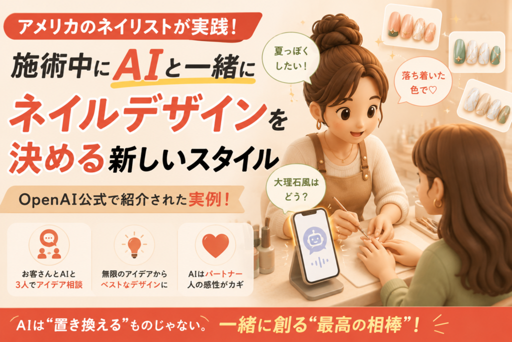 AIをパートナーにしたネイリストの話：施術中に3人でデザインを決める新スタイル